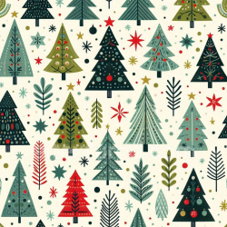seamless Seamless 3D PBR Christmas Tree Digital Paper Texture with Festive Patterns texture 8k free download PBR