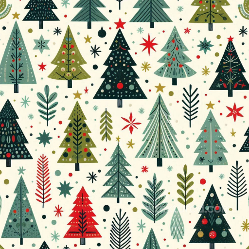 Christmas Tree Digital Paper Texture with Festive Patterns seamless All Christmas Digital paper PBR texture