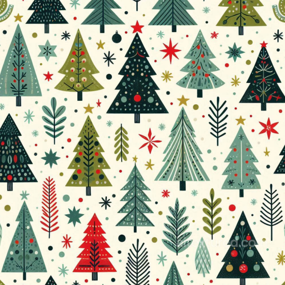Christmas Tree Digital Paper Texture with Festive Patterns All Christmas Digital paper texture preview