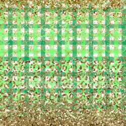 seamless Seamless 3D PBR Texture of Gold Glitter Overlay on Green Plaid Fabric texture 8k free download PBR