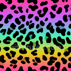 seamless Seamless 3D PBR Leopard Print Texture with Vibrant Rainbow Gradient and Distinctive Black Spots texture 8k free download PBR
