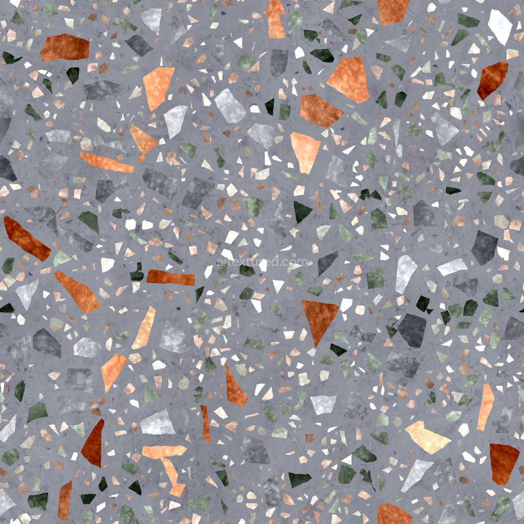 Seamless terrazzo texture with colorful stone patterns
