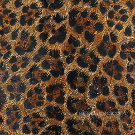 Distressed Leopard Print Leather Seamless Texture with Fur Detail seamless Leather PBR texture