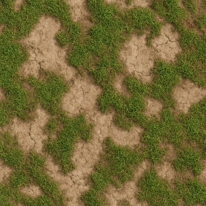 Eroded Grass seamless PBR texture preview