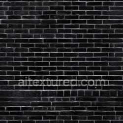 seamless Seamless 3D PBR Texture of Cracked Black Brick Wall with Subtle Erosion and Pitting texture 8k free download PBR