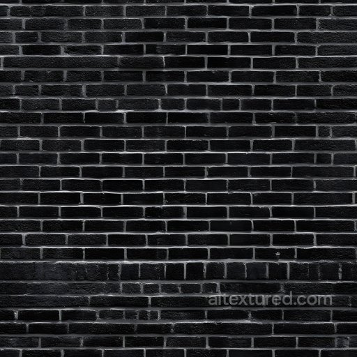 Cracked Black Brick Wall Seamless Texture with Subtle Erosion and Pitting seamless Brick PBR texture