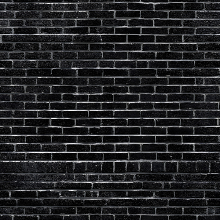 Cracked Black Brick Wall with Subtle Erosion and Pitting seamless PBR texture preview