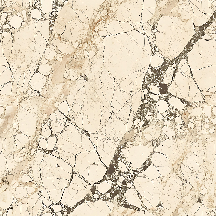 Botticino Natural Marble with Beige and Brown Veins seamless PBR texture preview