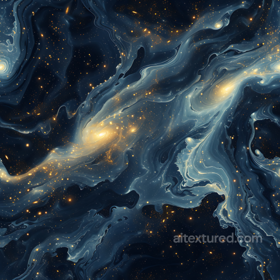 Space PBR Texture of Swirling Galaxy Clouds with Glowing Starfields Star, space, planets texture preview