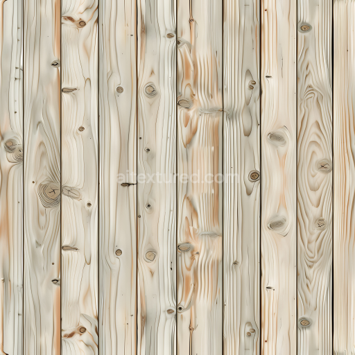 Seamless 3D Pale Pine Wood Planks PBR Texture with Knots and Grain Detail