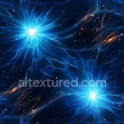 seamless Seamless 3D Space PBR Texture Featuring Radiant Blue Cosmic Energy Bursts texture 8k free download PBR
