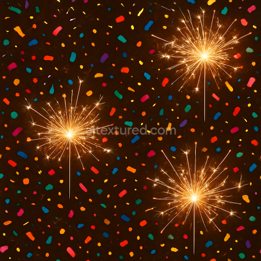 Preview — Seamless 3d texture pbr 8k sparkling sparklers and sparkler light party confetti for new year