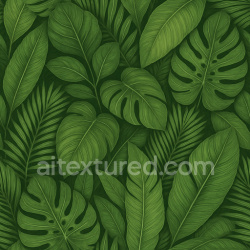 seamless Detailed Tropical Leaves Texture Seamless 1024X1024 texture 1024x1024 free download PBR