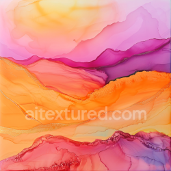 seamless Seamless 3D Alcohol Ink PBR Texture Featuring Vibrant Orange and Pink Fluid Waves texture 8k free download PBR
