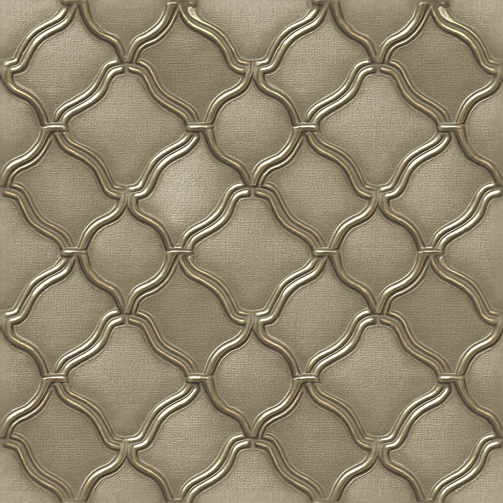 Wallpaper With Art Deco Quatrefoil Embossed Silk Weave seamless PBR texture preview