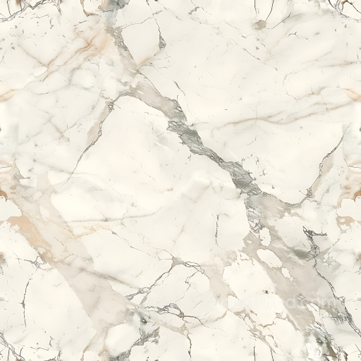 Marble PBR Texture Featuring Classic White Base with Platinum Veins seamless Marble PBR texture