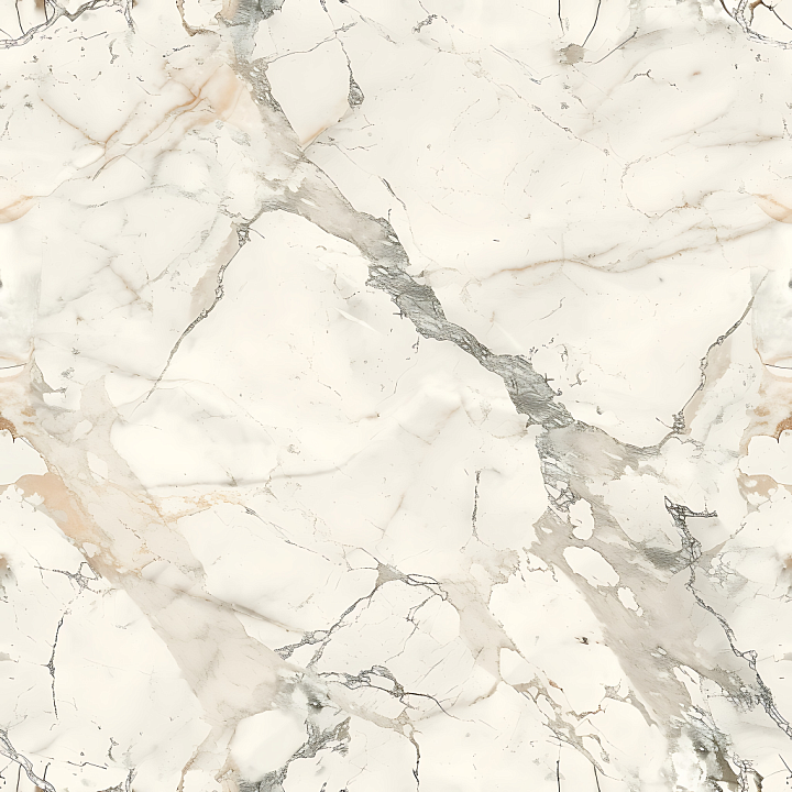 Marble Featuring Classic White Base with Platinum Veins seamless PBR texture preview
