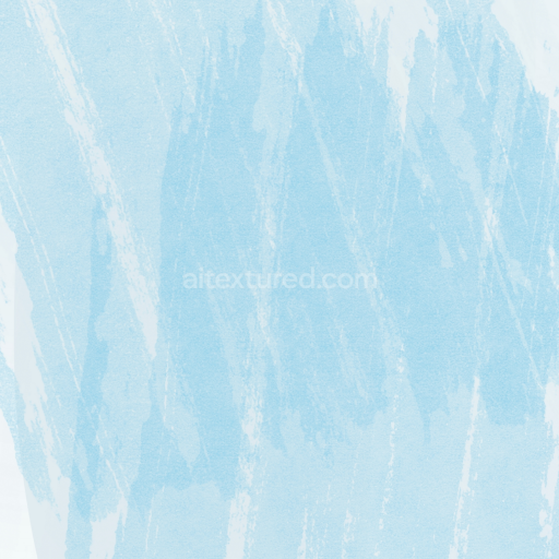 Seamless 3D PBR Light Blue Watercolor Paper Texture with Soft Brush Strokes