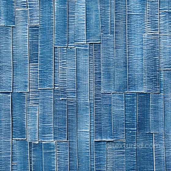Cracked Denim Fabric PBR Texture with Detailed Stitching and Worn Blue Surface Denim jeans texture preview
