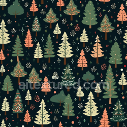 seamless Seamless 3D PBR Christmas Digital Paper Texture Featuring Stylized Tree Motifs texture 8k free download PBR