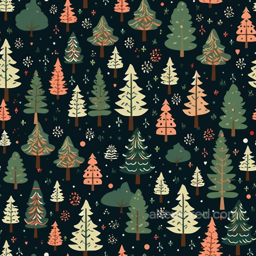Christmas Digital Paper Texture Featuring Stylized Tree Motifs seamless All Christmas Digital paper PBR texture