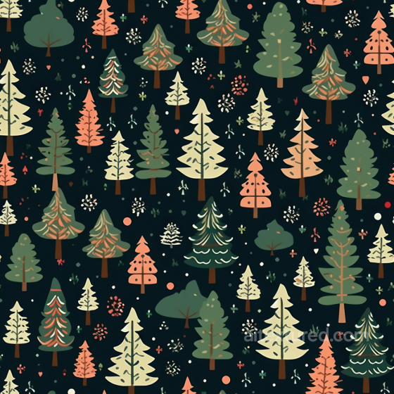 Christmas Digital Paper Texture Featuring Stylized Tree Motifs All Christmas Digital paper texture preview