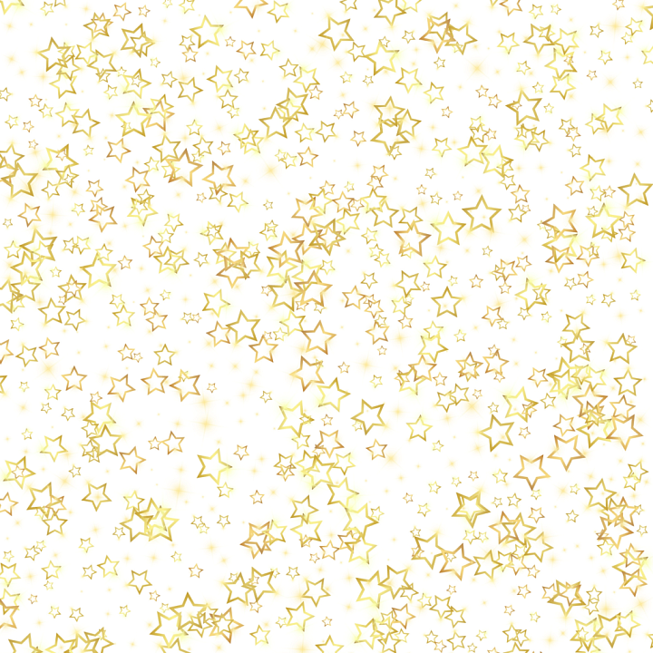 White & Gold of White Surface with Gold Star Outlines Pattern seamless PBR texture preview