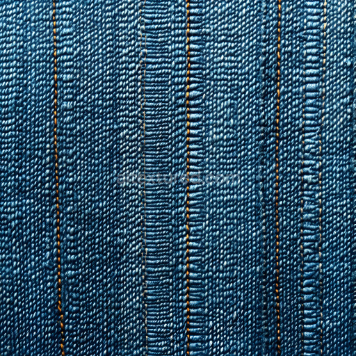 Seamless 3D cracked and holed denim fabric PBR texture with distressed blue weave