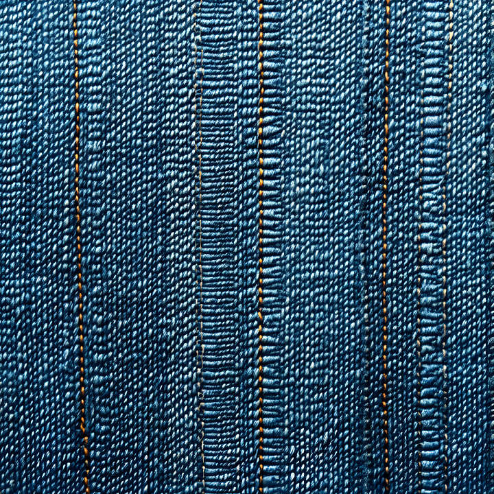 Cracked And Holed Denim Fabric With Distressed Blue Weave seamless PBR texture preview