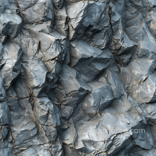 Slate Rock Wall PBR Texture with Layered Cracks and Matte Finish seamless Stone PBR texture