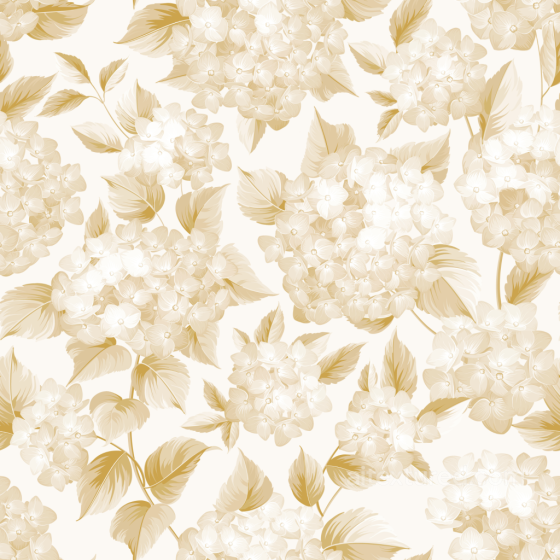 White & Gold Hydrangea Floral Textile Texture White & Gold texture preview