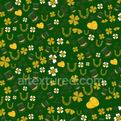 seamless Seamless 3D PBR Texture with Saint Patrick's Day symbols and green motiff texture 8k free download PBR