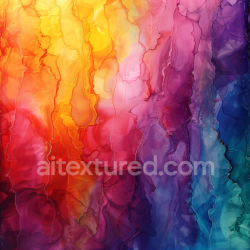 seamless Seamless 3D Alcohol Ink PBR Texture Featuring Vibrant Sunny Rainbow Bands texture 8k free download PBR