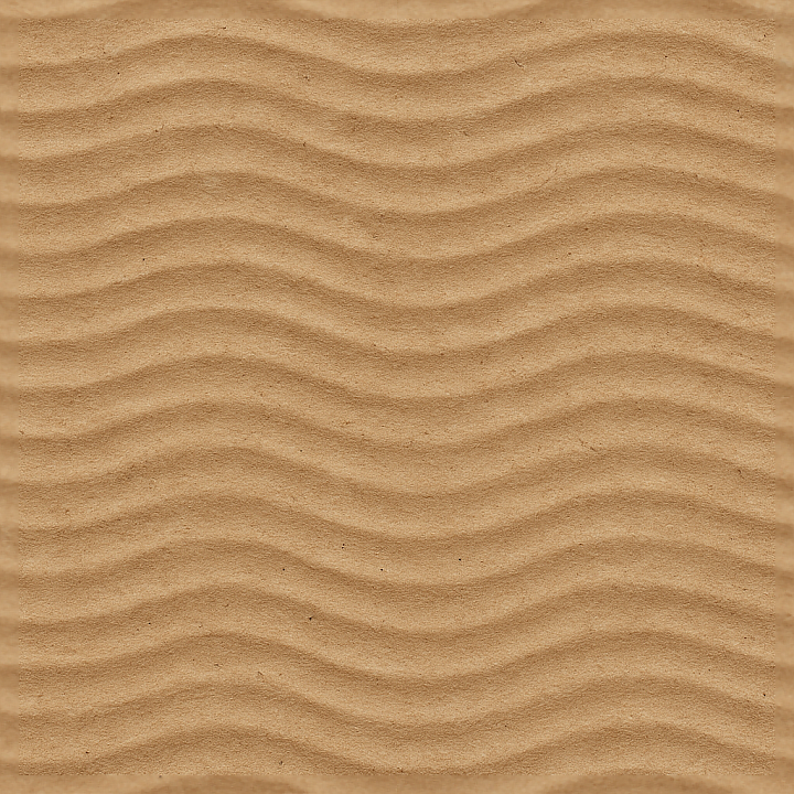 Showing Wavy Cardboard With Subtle Cardboard Grain And Fiber Strands seamless PBR texture preview