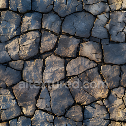 seamless Seamless 3D PBR Cracked Basalt Rock Ground Texture with Dry Earth Detailing texture 8k free download PBR