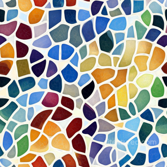 Mosaic PBR Texture with Colorful Irregular Stone Chip Pattern Mosaic texture preview