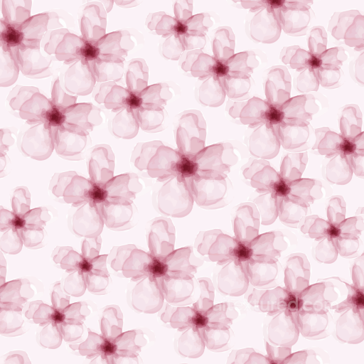 Watercolor Cherry Floral Fabric Texture in Soft Pink Hues seamless Watercolor Cherry PBR texture