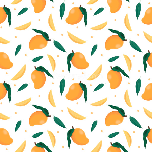 Pattern Bundle - Seamless 3D PBR Texture with Tropical Mango Fruit and Leaf Pattern texture preview