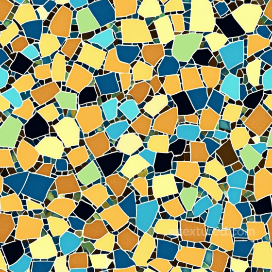 Mosaic PBR Texture Featuring Multicolor Irregular Stone Chip Tiles Mosaic texture preview
