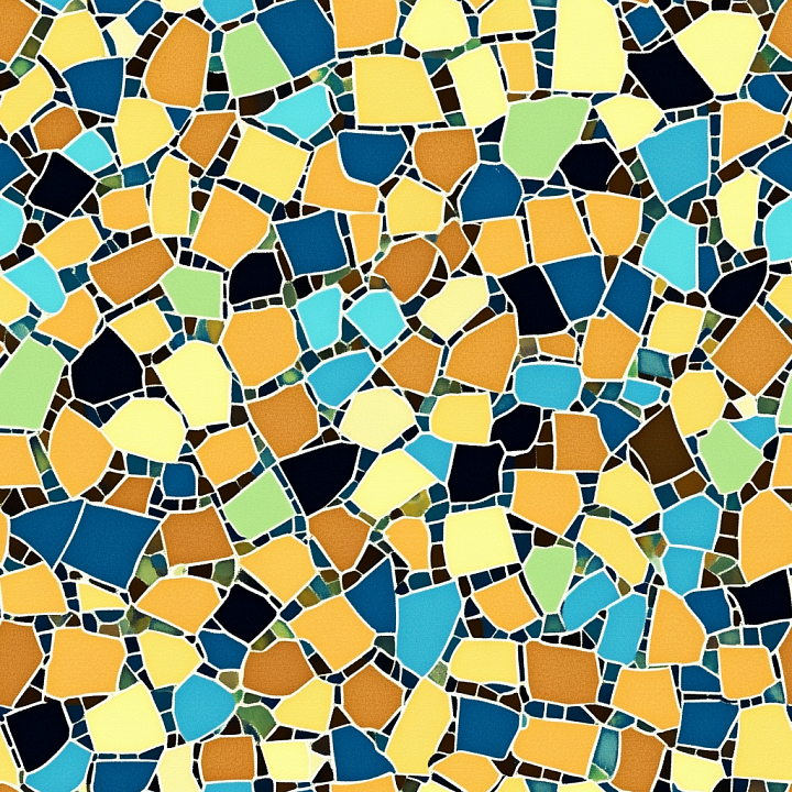 Mosaic Featuring Multicolor Irregular Stone Chip Tiles seamless PBR texture preview
