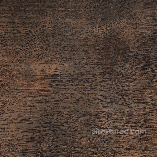 Dark Weathered Wood Texture with Natural Grain and Aging Details seamless Wood PBR texture
