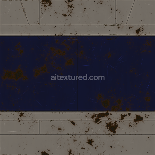 Aged Metal Metallic Old Panel Rust Sci — Seamless PBR Texture