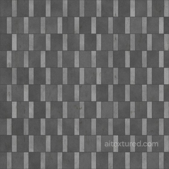 Gray Wall or Floor of Larger Darker and Smaller Lighter Tiles | Free PBR Concrete texture preview