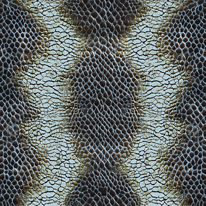 Detailed Reptilian Skin with Intricate Scale Patterns and Natural Tonal… seamless PBR texture preview