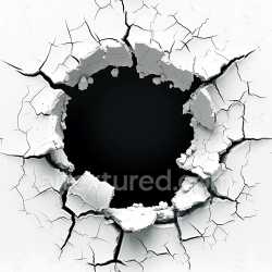 seamless Seamless 3D PBR Cracked and Holed White Plaster Texture with Jagged Edges texture 8k free download PBR