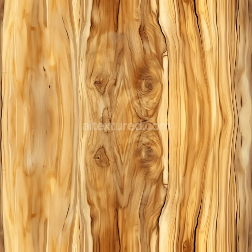 Seamless 3D PBR Texture of Light Blonde Wood Planks with Natural Knots and Grain