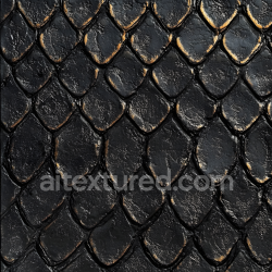 seamless Seamless 3D Skin PBR Texture Featuring Dark Scaled Dragon-Like Surface texture 8k free download PBR