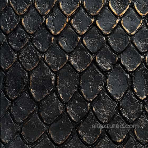 Skin PBR Texture Featuring Dark Scaled Dragon-Like Surface Skin texture preview