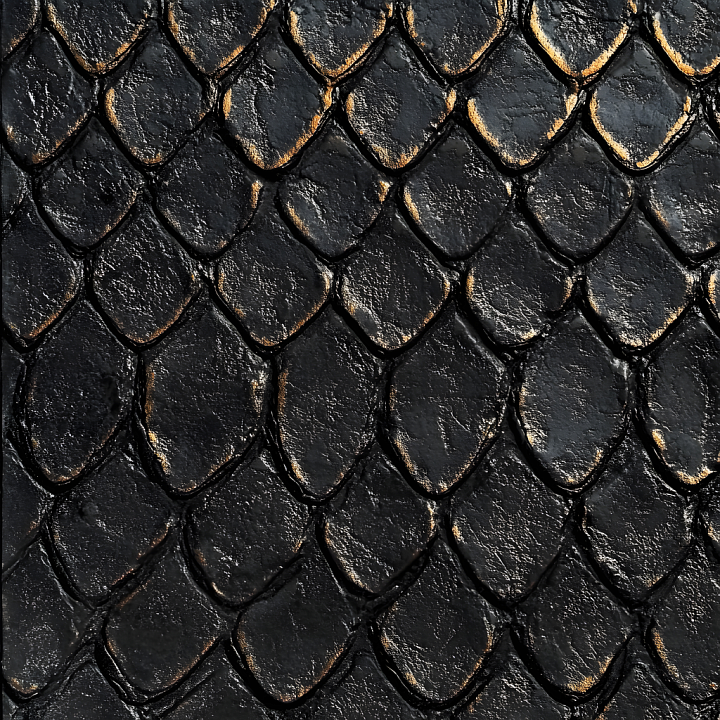 Skin Featuring Dark Scaled Dragon-Like Surface seamless PBR texture preview