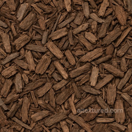 Mulch Bark Chips Coarse seamless Sand-soil PBR texture